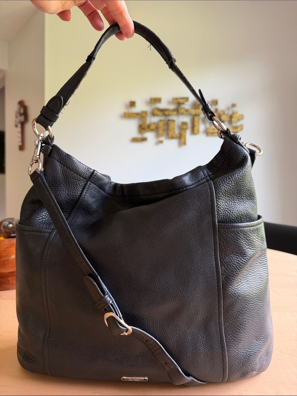 COACH F31323 Park Leather Hobo Bag Crossbody Vintage
